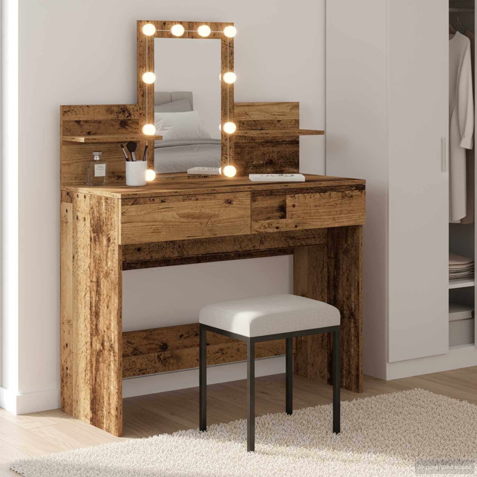 Toaletni stol Staro drvo 100 x 40 x 130 cm Konstruirano drvo