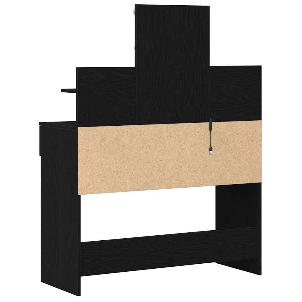 Toaletni stol Crni hrast 100 x 40 x 130 cm Konstruirano drvo