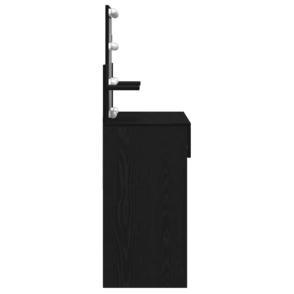 Toaletni stol Crni hrast 100 x 40 x 130 cm Konstruirano drvo
