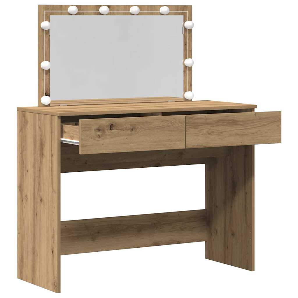 Toaletni stol s ladicama Umjetnički hrast 100 x 40 x 120 cm