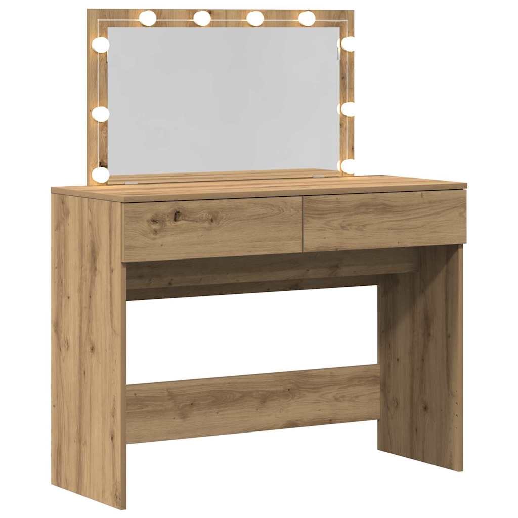 Toaletni stol s ladicama Umjetnički hrast 100 x 40 x 120 cm