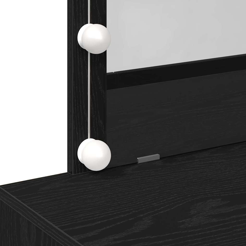 Toaletni stol Crni hrast 100 x 40 x 120 cm Konstruirano drvo