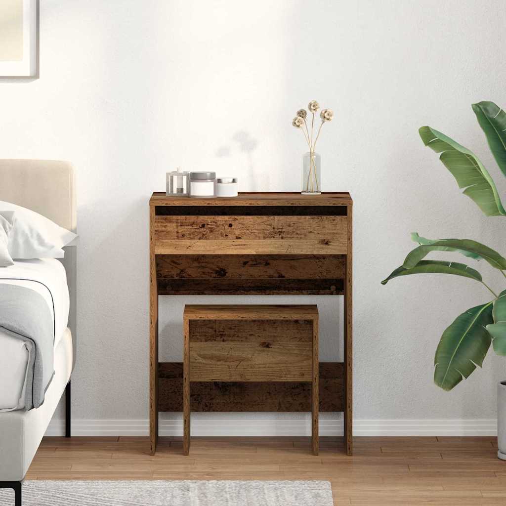 Kozmetički Stol Staro drvo 60 x 40 x 75 cm Konstruirano drvo