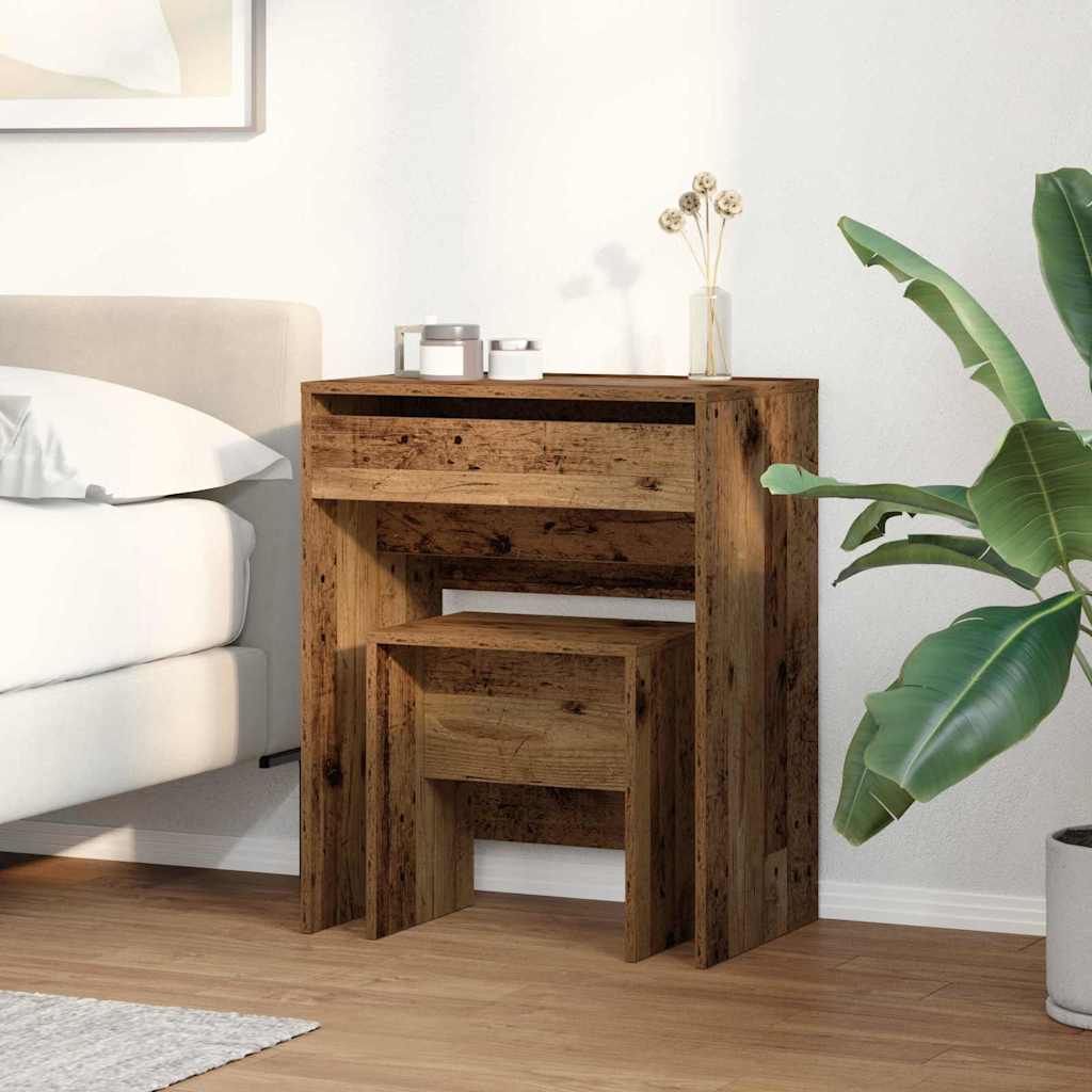 Kozmetički Stol Staro drvo 60 x 40 x 75 cm Konstruirano drvo