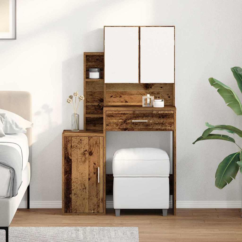 Toaletni stol Staro drvo 80 x 35 x 132 cm Konstruirano drvo