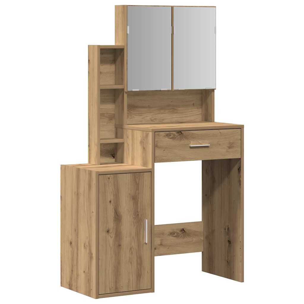 Toaletni stol s ladicama Umjetnički hrast 80 x 35 x 132 cm