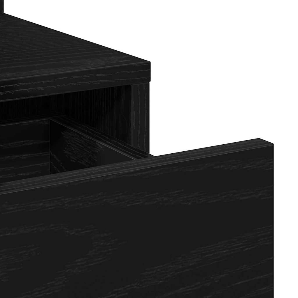 Toaletni stol Crni hrast 80 x 35 x 132 cm Konstruirano drvo