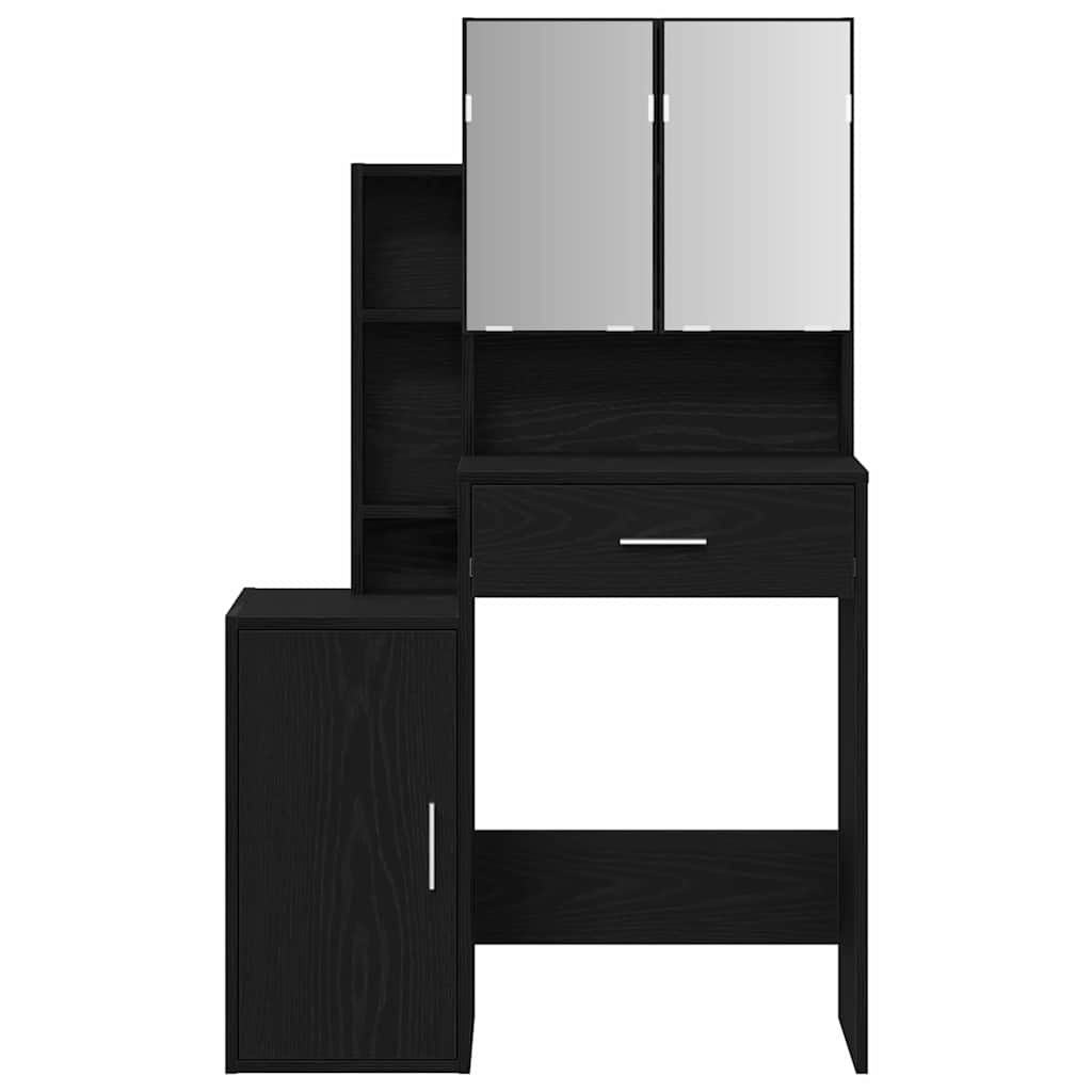 Toaletni stol Crni hrast 80 x 35 x 132 cm Konstruirano drvo