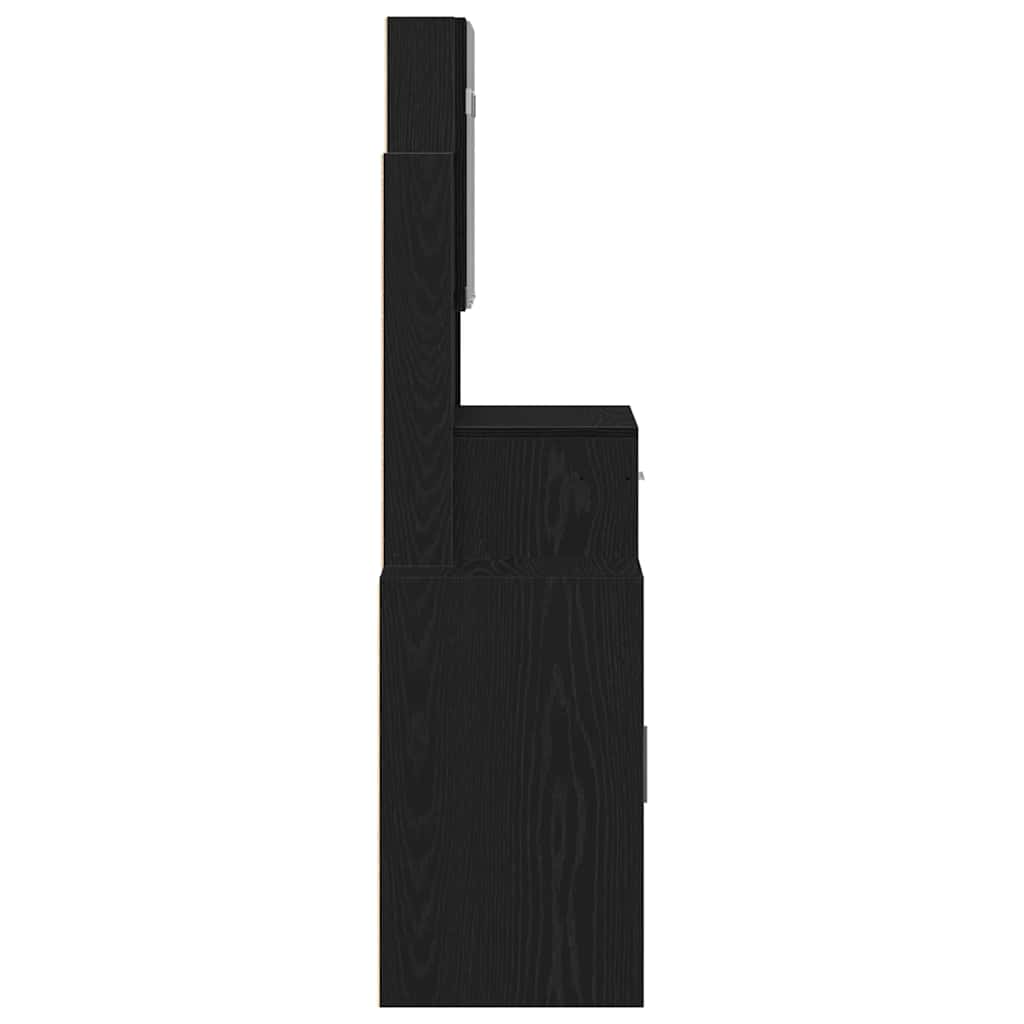 Toaletni stol Crni hrast 80 x 35 x 132 cm Konstruirano drvo