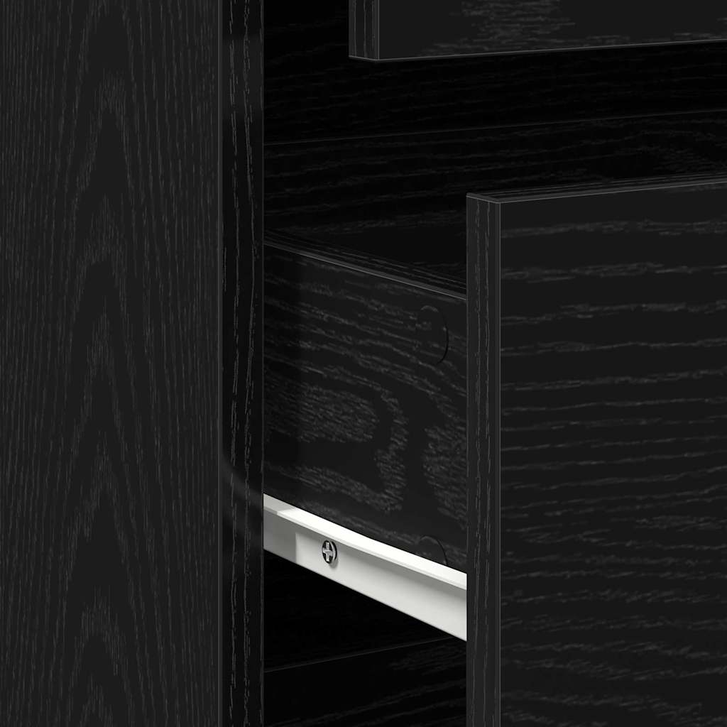 Ormar s ladicama Crna 40 x 41 x 76 cm Konstruirano drvo
