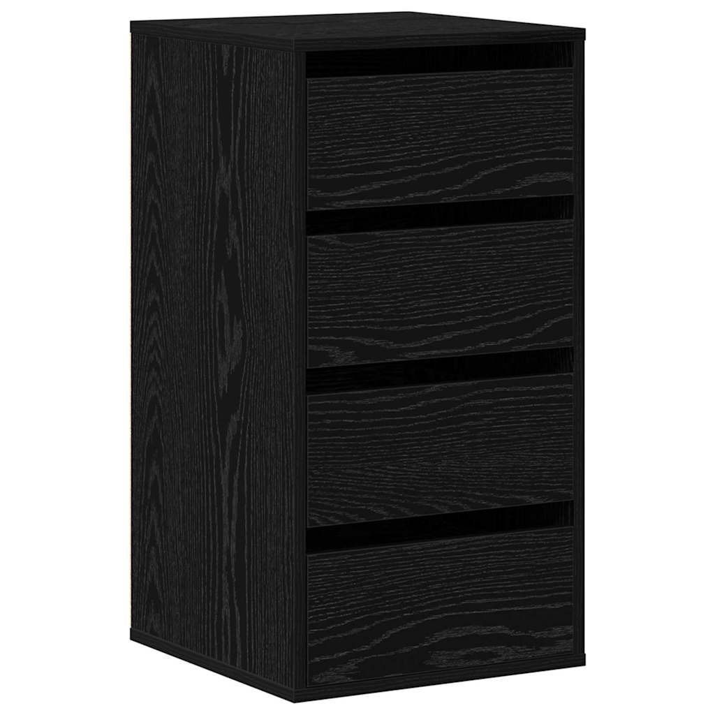 Ormar s ladicama Crna 40 x 41 x 76 cm Konstruirano drvo