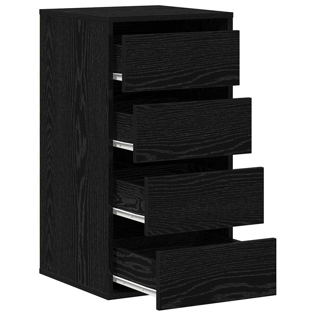 Ormar s ladicama Crna 40 x 41 x 76 cm Konstruirano drvo