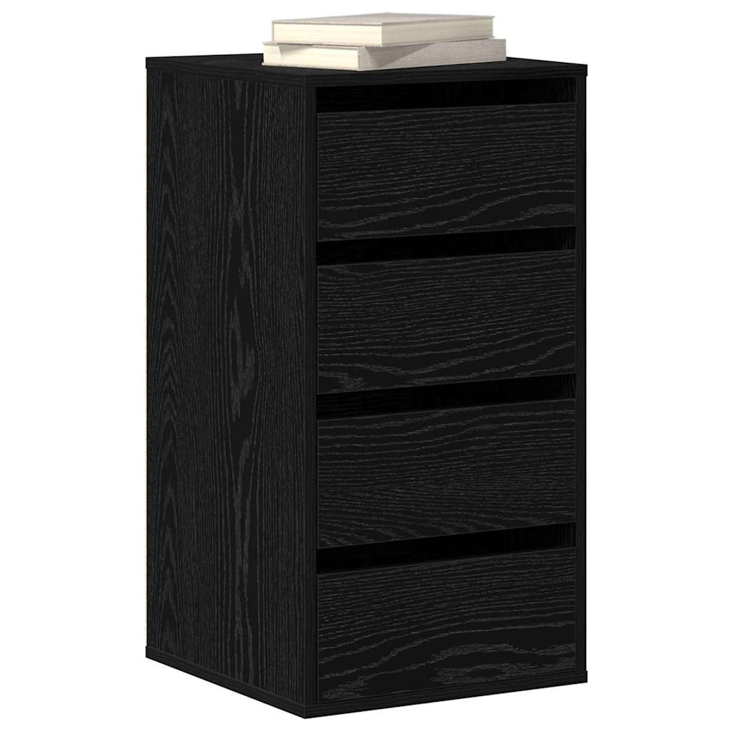 Ormar s ladicama Crna 40 x 41 x 76 cm Konstruirano drvo