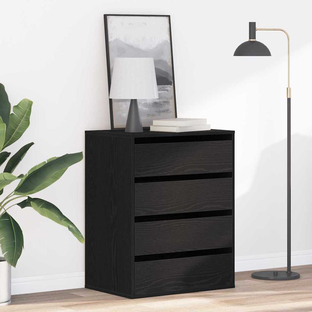 Ormar s ladicama Crna 60 x 41 x 76 cm Konstruirano drvo