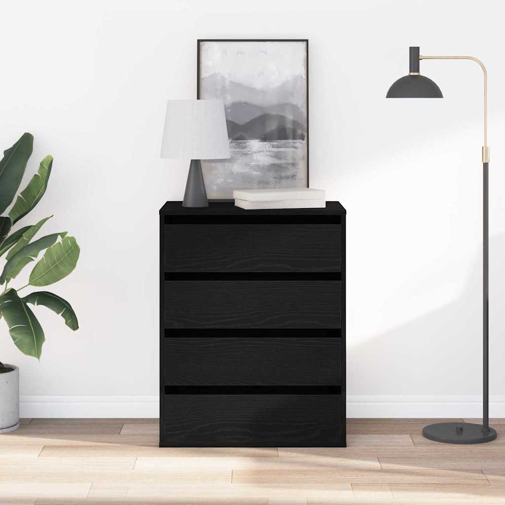 Ormar s ladicama Crna 60 x 41 x 76 cm Konstruirano drvo