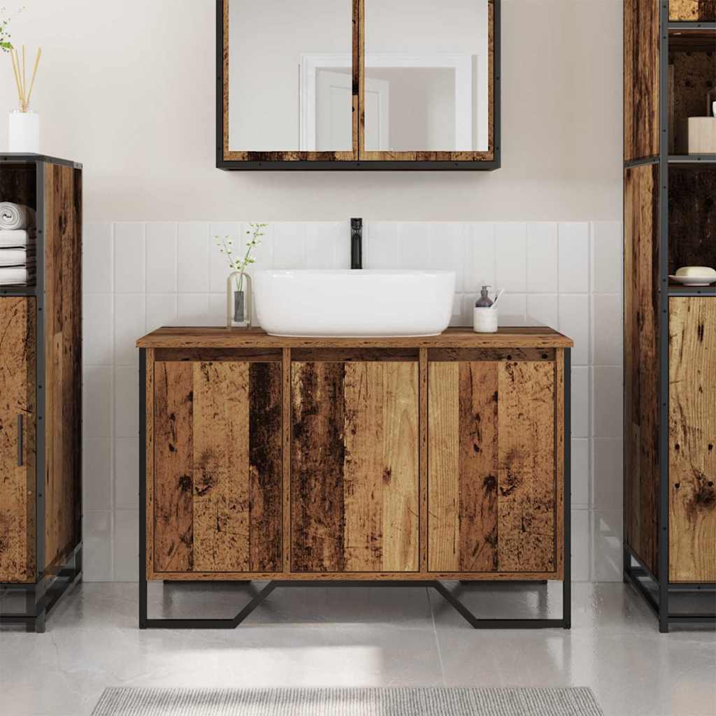 Kabinet za Sudoper Staro drvo 91 x 35 x 60 cm Konstruirano drvo