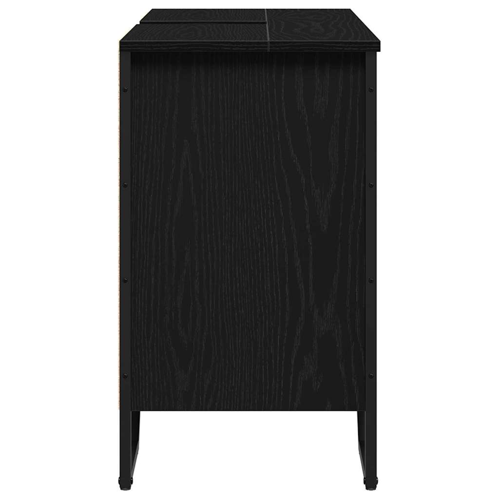 Kupaonski ormarić za sudoper Crni hrast 91 x 35 x 60 cm