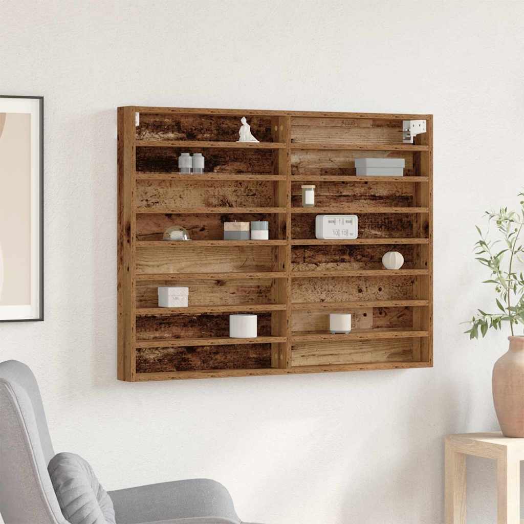 Ormar za izlaganje s policom Zidne Staro drvo 100 x 8,5 x 75 cm