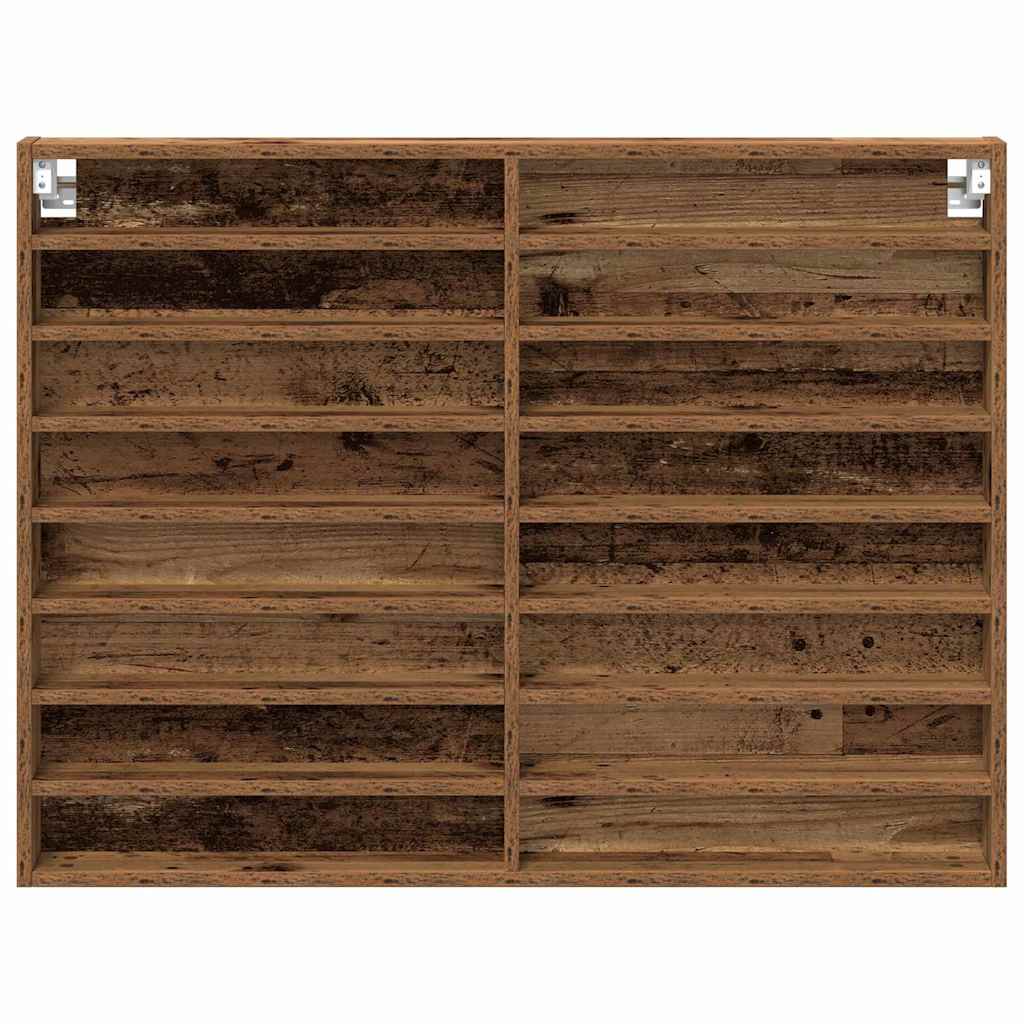 Ormar za izlaganje s policom Zidne Staro drvo 100 x 8,5 x 75 cm