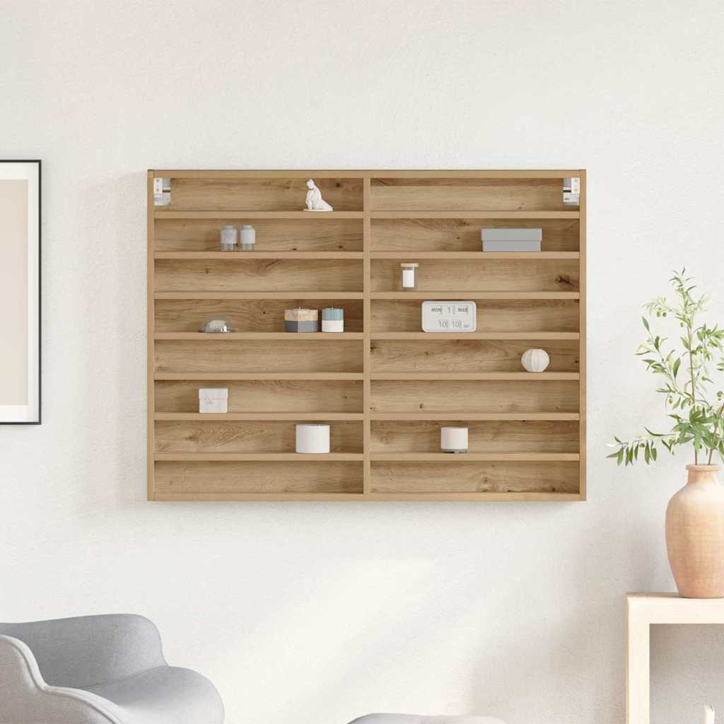 Ormar za izlaganje s policom Umjetnički hrast 100 x 8,5 x 75 cm
