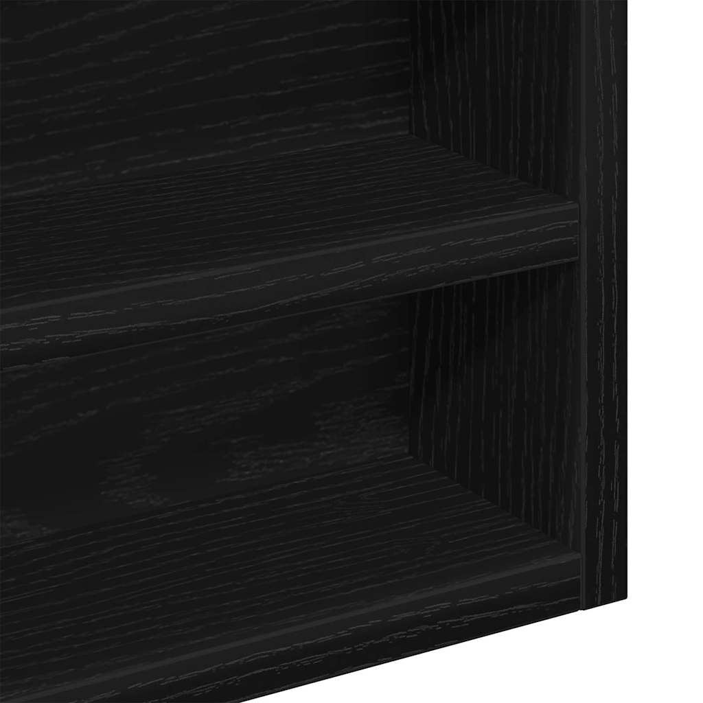 Ormar za izlaganje s policom Zidne Crni hrast 100 x 8,5 x 75 cm