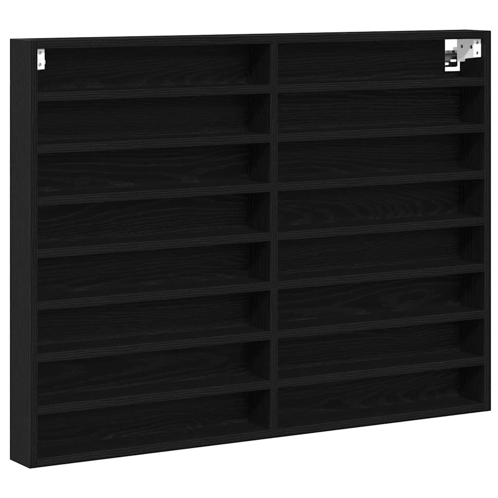 Ormar za izlaganje s policom Zidne Crni hrast 100 x 8,5 x 75 cm