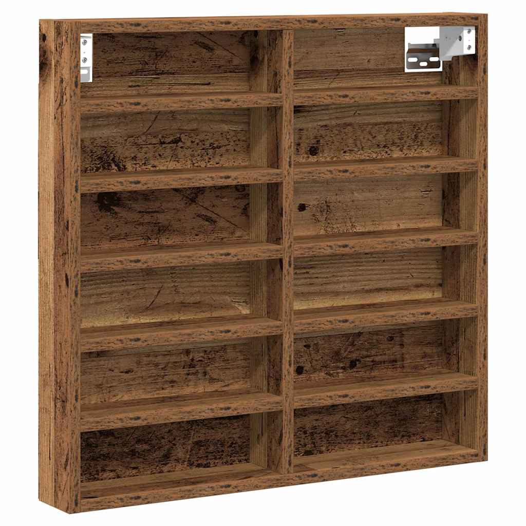 Ormar za izlaganje s policom Zidne Staro drvo 60 x 8,5 x 58 cm