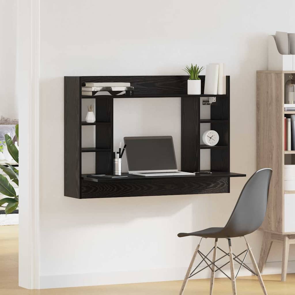 Stol za zid Zidne Crni hrast 105 x 48 x 75 cm Konstruirano drvo