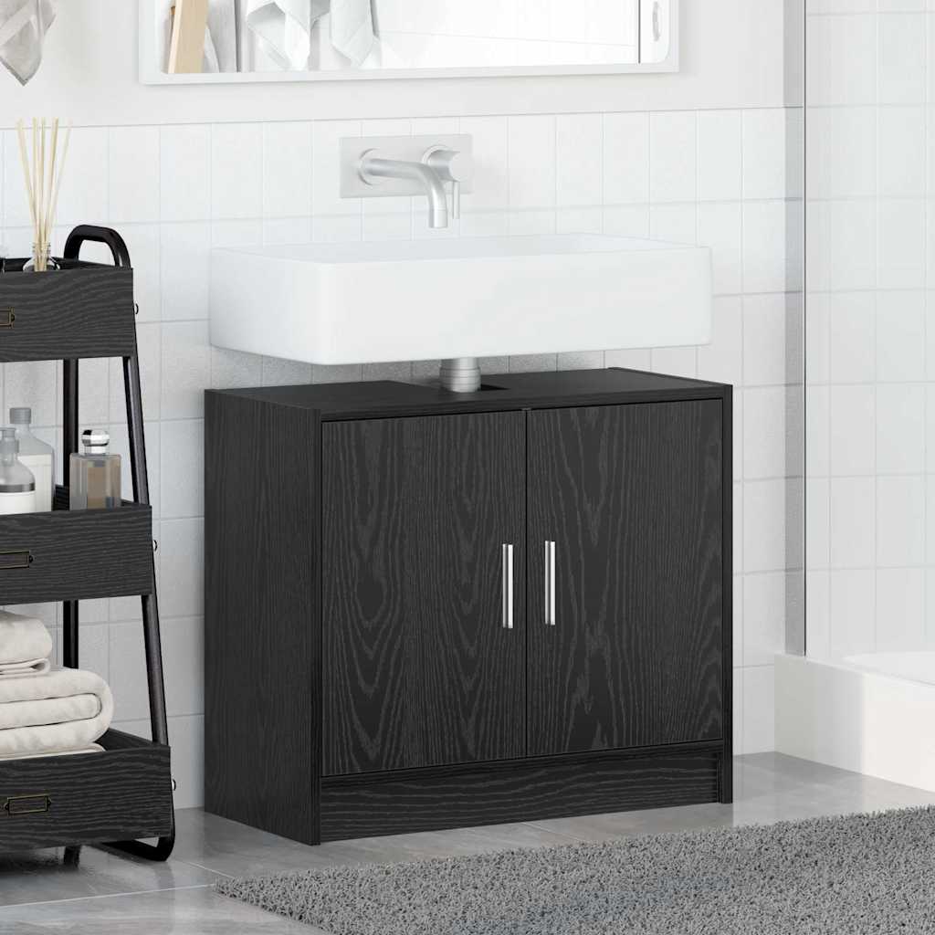 Kupaonski ormar Crni hrast 63 x 29 x 55 cm Konstruirano drvo