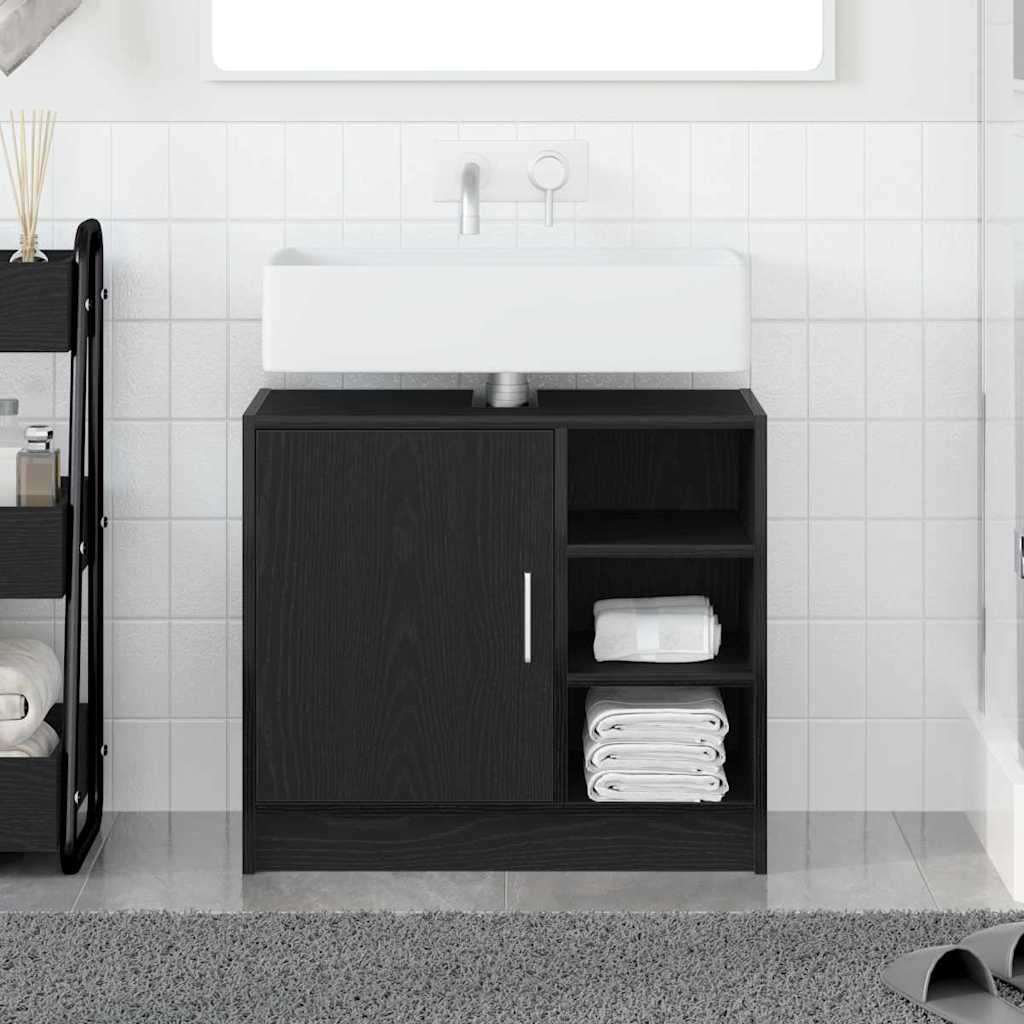 Kupaonski ormar Crni hrast 63 x 29 x 55 cm Konstruirano drvo