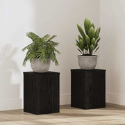 Stalak za biljke 2 pcs Crni hrast 20 x 20 x 30 cm