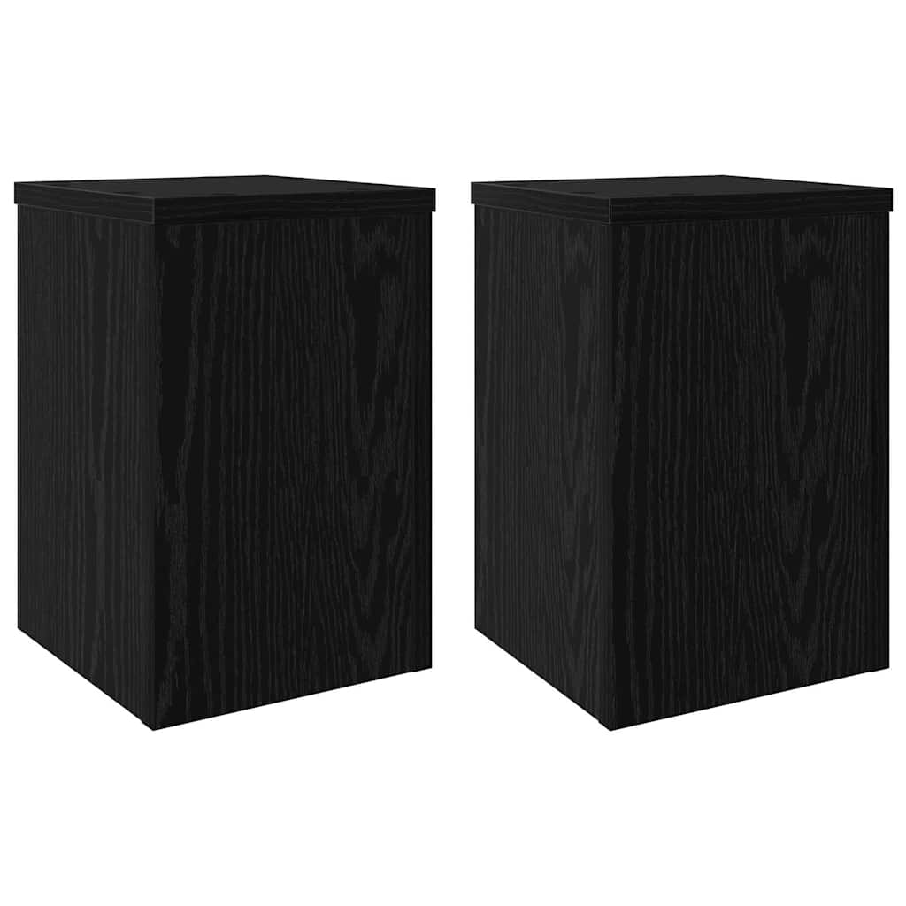 Stalak za biljke 2 pcs Crni hrast 20 x 20 x 30 cm