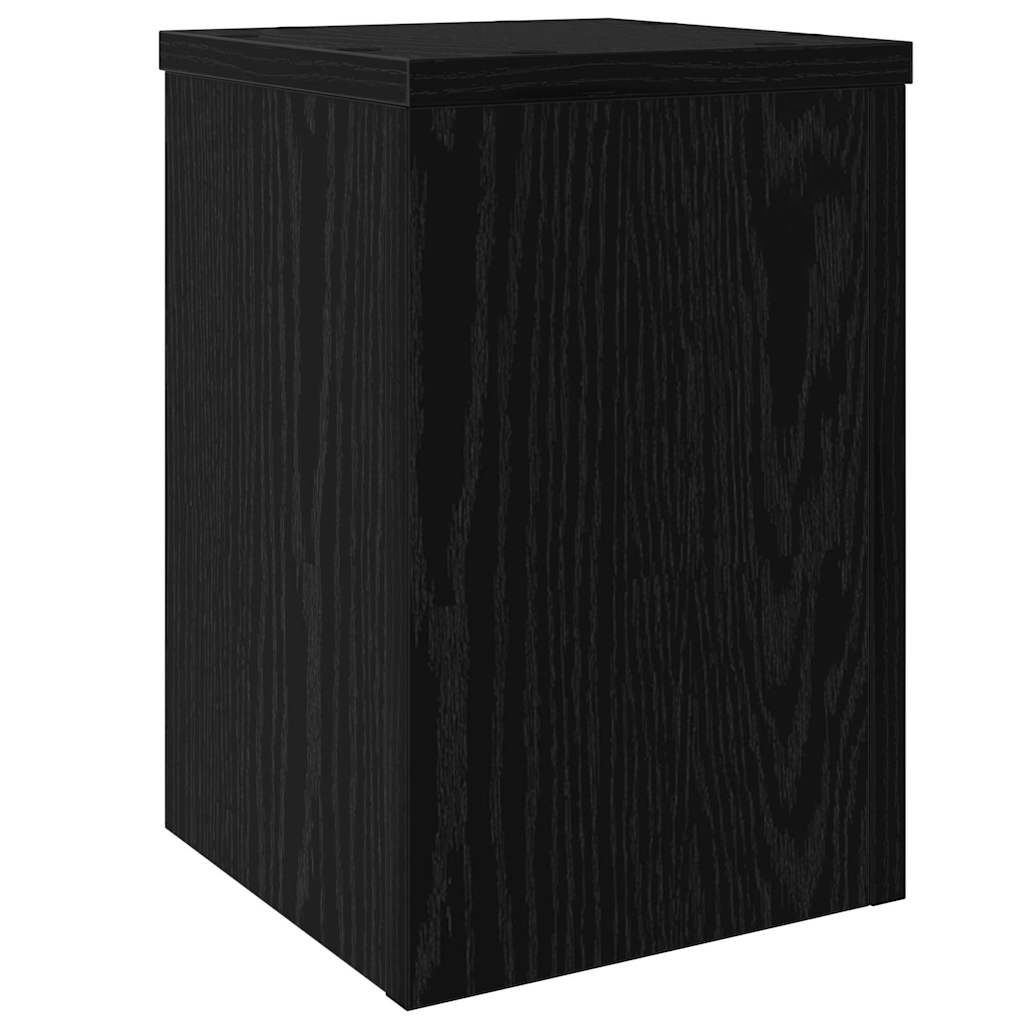 Stalak za biljke 2 pcs Crni hrast 20 x 20 x 30 cm
