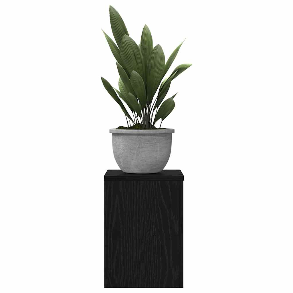 Stalak za biljke 2 pcs Crni hrast 25 x 25 x 35 cm