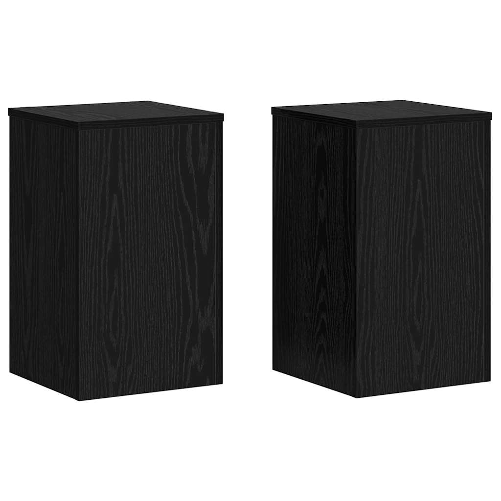 Stalak za biljke 2 pcs Crni hrast 30 x 30 x 50 cm
