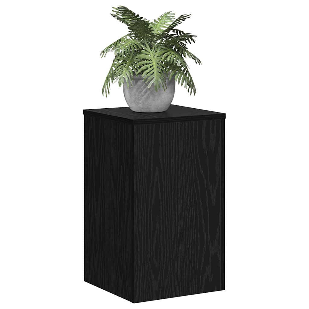 Stalak za biljke 2 pcs Crni hrast 30 x 30 x 50 cm