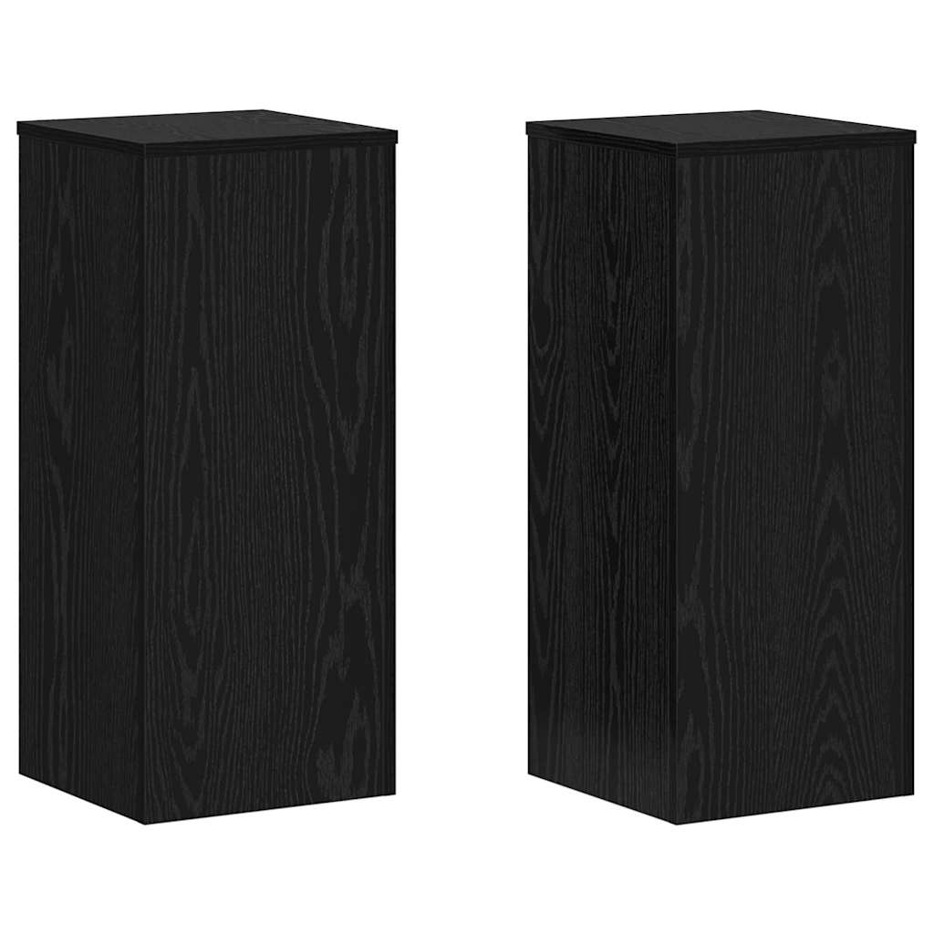 Stalak za biljke 2 pcs Crni hrast 30 x 30 x 70 cm