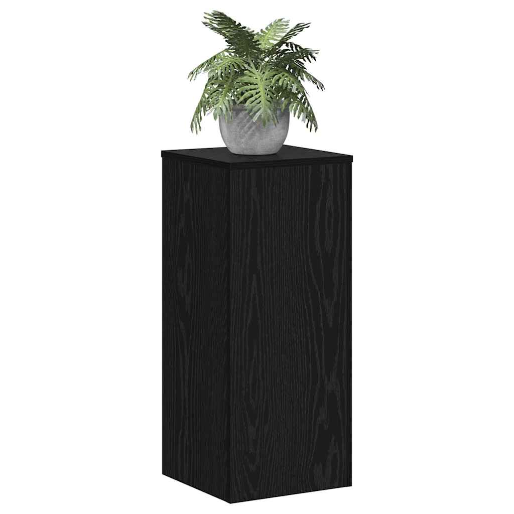 Stalak za biljke 2 pcs Crni hrast 30 x 30 x 70 cm