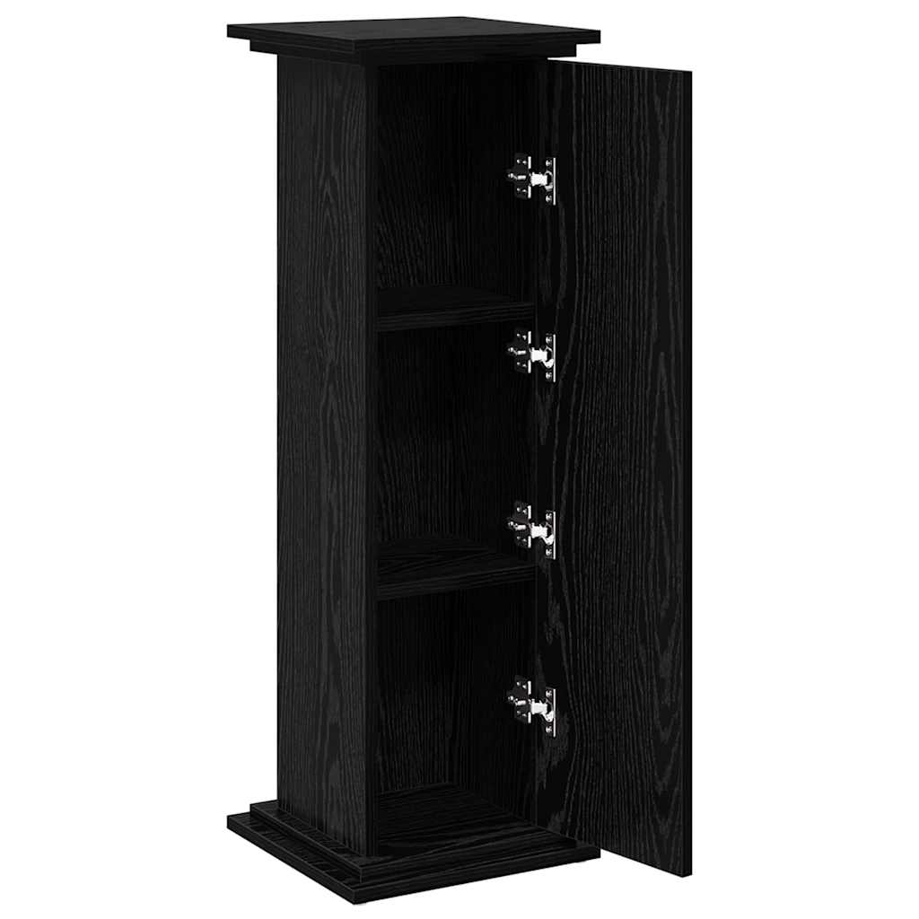 Stalak za izlaganje s policom Crni hrast 31 x 30 x 90 cm