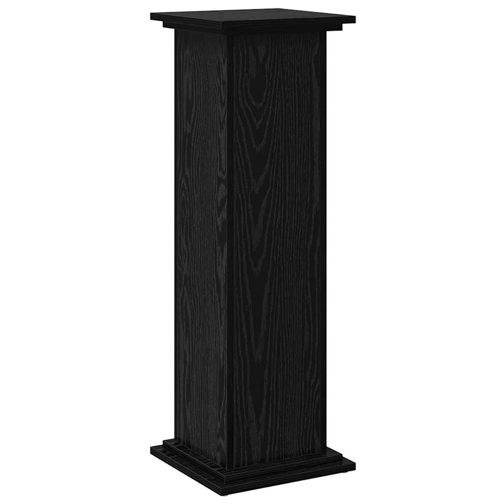 Stalak za izlaganje s policom Crni hrast 31 x 30 x 90 cm