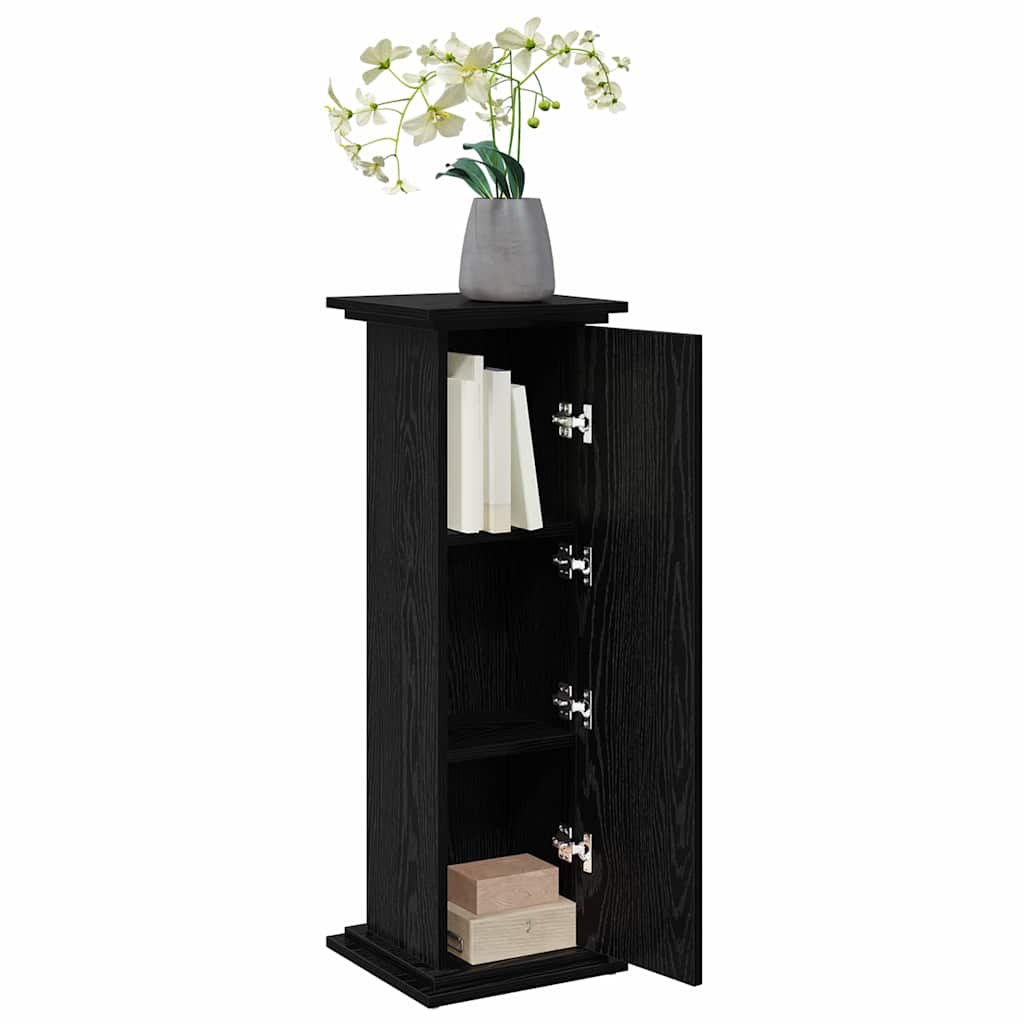 Stalak za izlaganje s policom Crni hrast 31 x 30 x 90 cm
