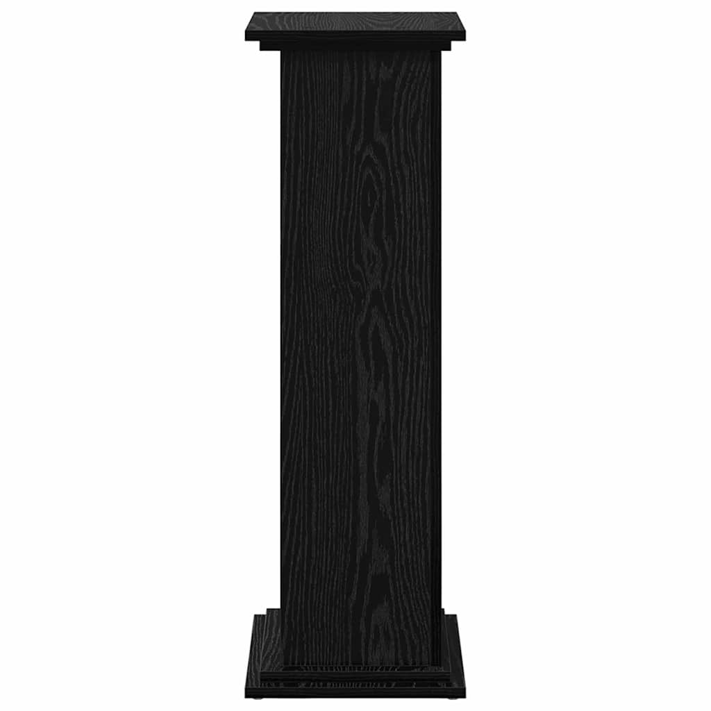 Stalak za izlaganje s policom Crni hrast 31 x 30 x 90 cm