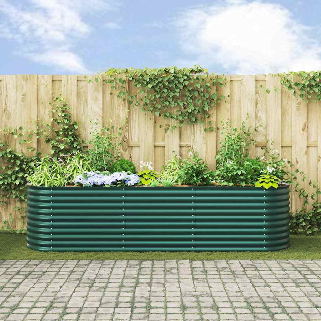 Povišena gredica Zelena 320 x 80 x 81 cm Čelik