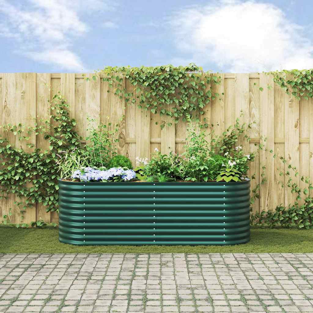 Povišena gredica Zelena 240 x 80 x 81 cm Čelik