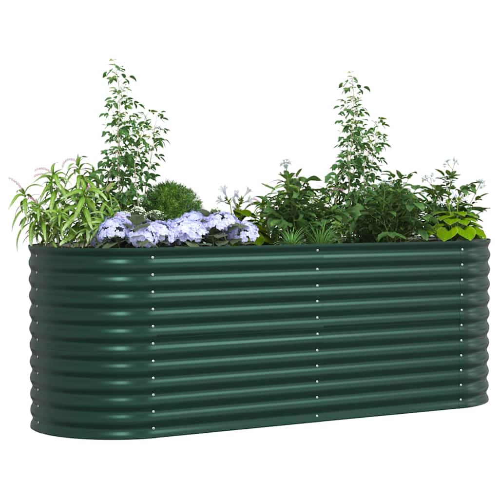 Povišena gredica Zelena 240 x 80 x 81 cm Čelik