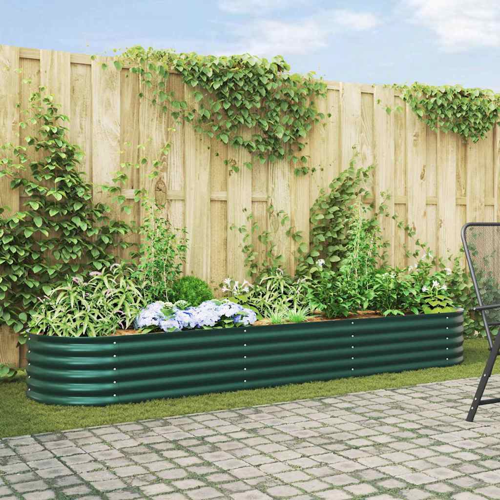 Povišena gredica Zelena 320 x 80 x 44 cm Čelik
