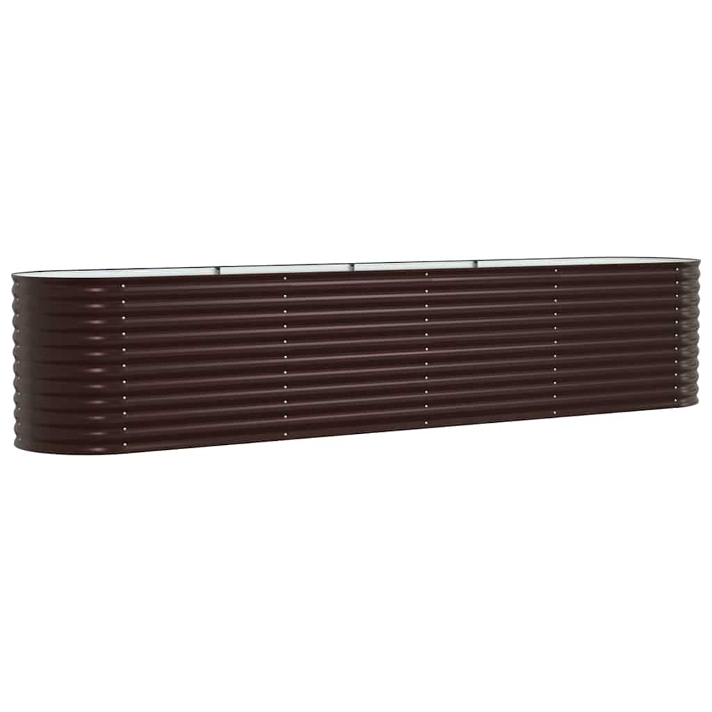 Povišena gredica Smeđa 400 x 80 x 81 cm Čelik