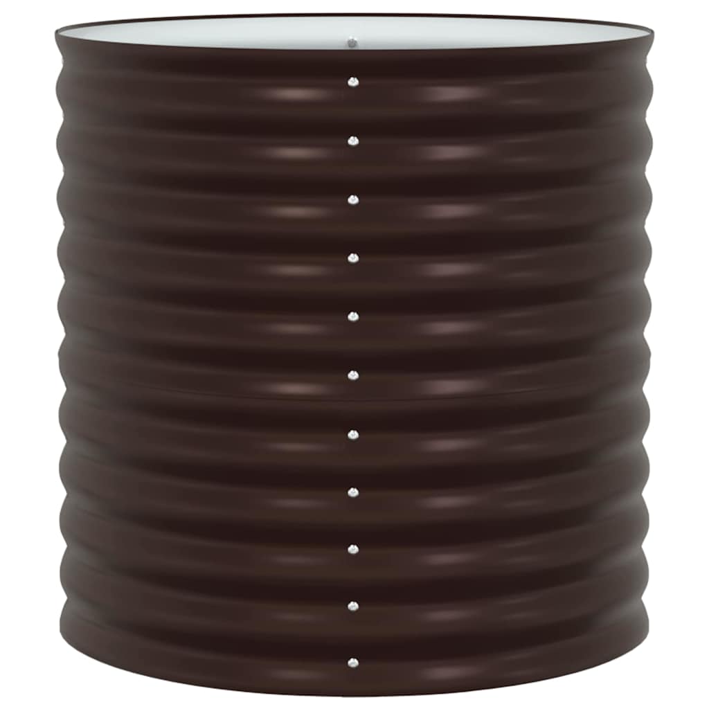 Povišena gredica Smeđa 80 x 80 x 81 cm Čelik
