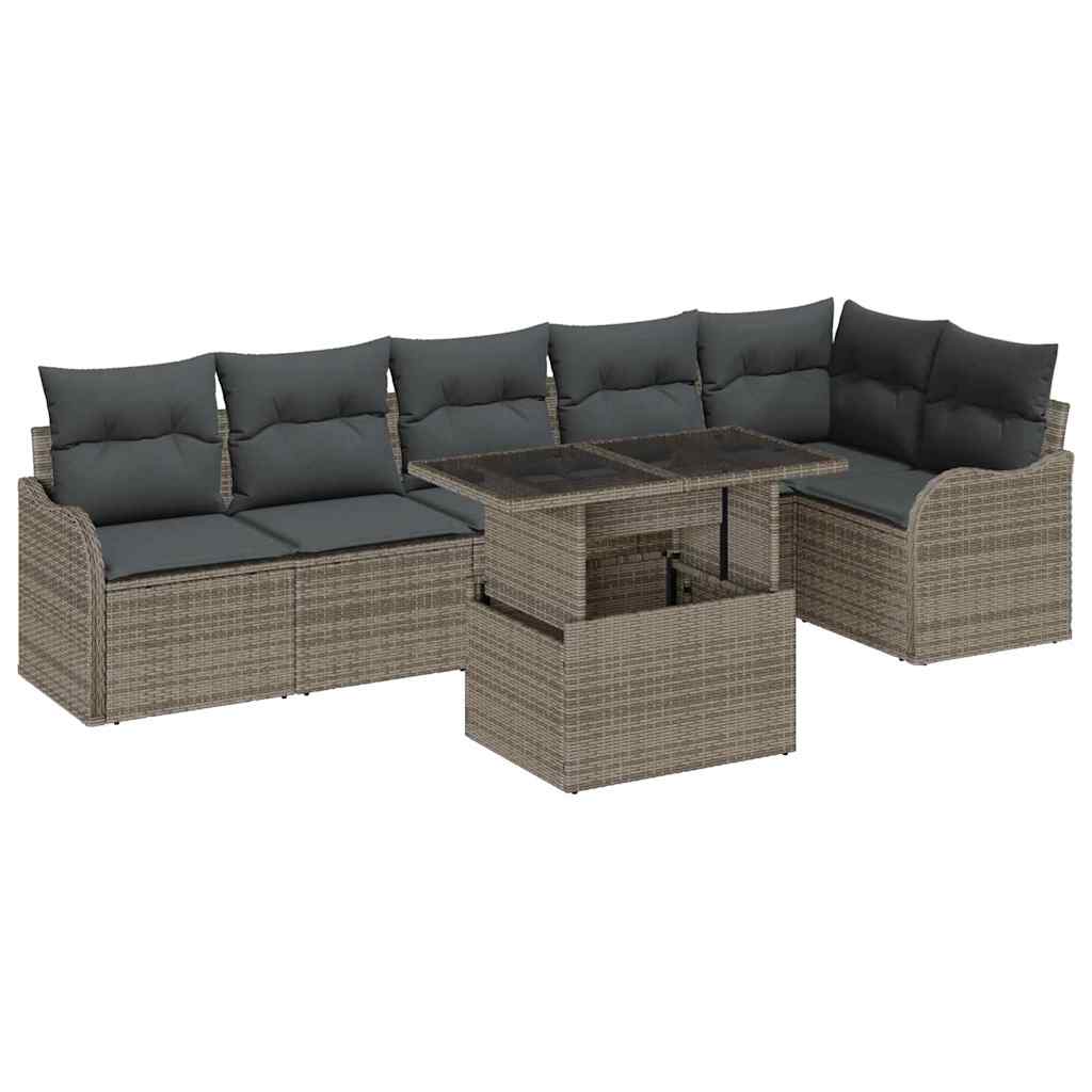 Set sofe s jastukom 7 pcs Siva Poli ratan