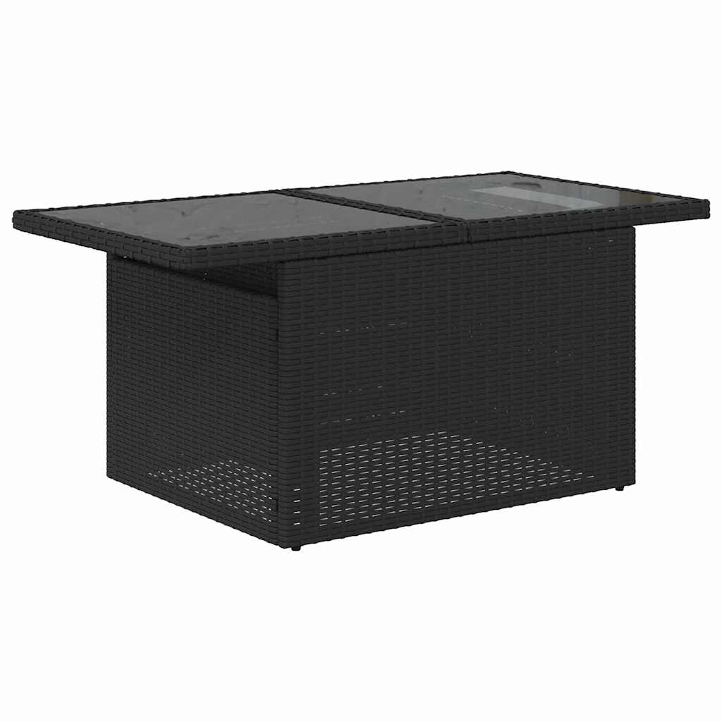 Set sofe s jastukom s pohranom 9 pcs Crna i Krema poliratan
